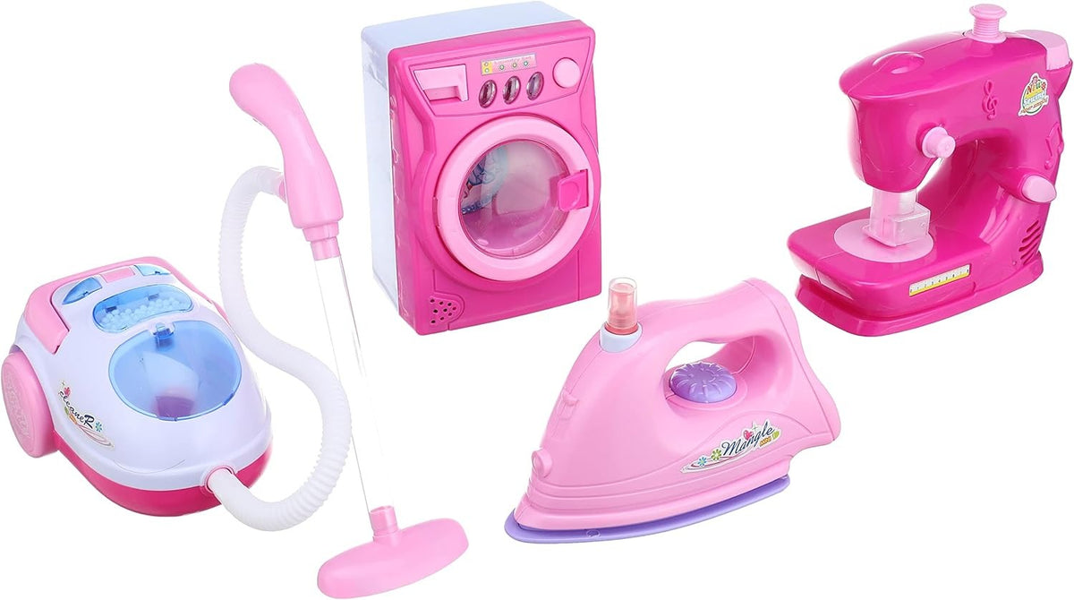 Kids Pretend Play Washing Machine and Iron Set – image 4
