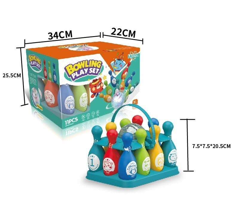 Kids Bowling Playset – Mini Pins and Ball – image 1