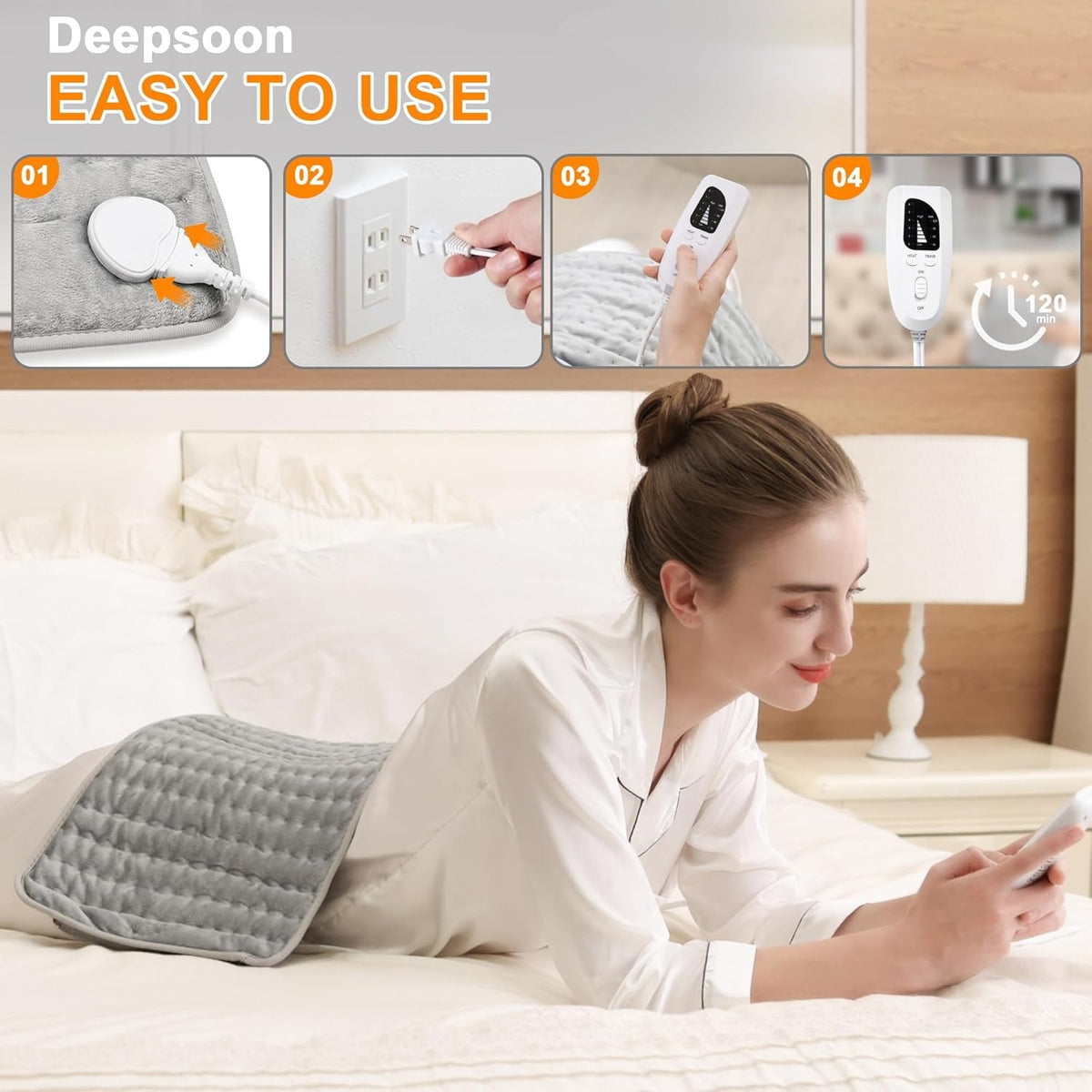 Electric Heating Pad – Back, Neck and Shoulders – image 8