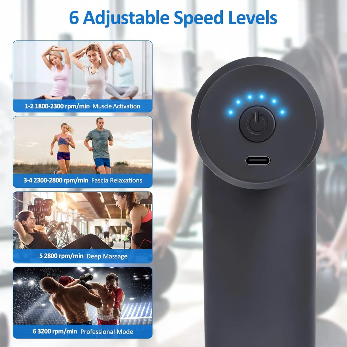 Mini Massage Gun – Quiet 35dB, Under 600g – image 4