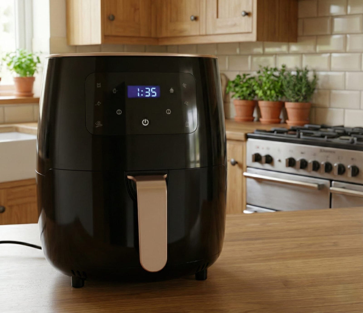 Air fryer pot control panel