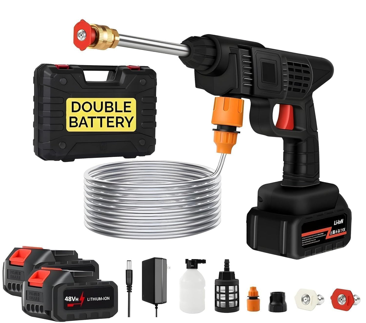 Cordless Car Pressure Washer – Double 48V Battery – image 4