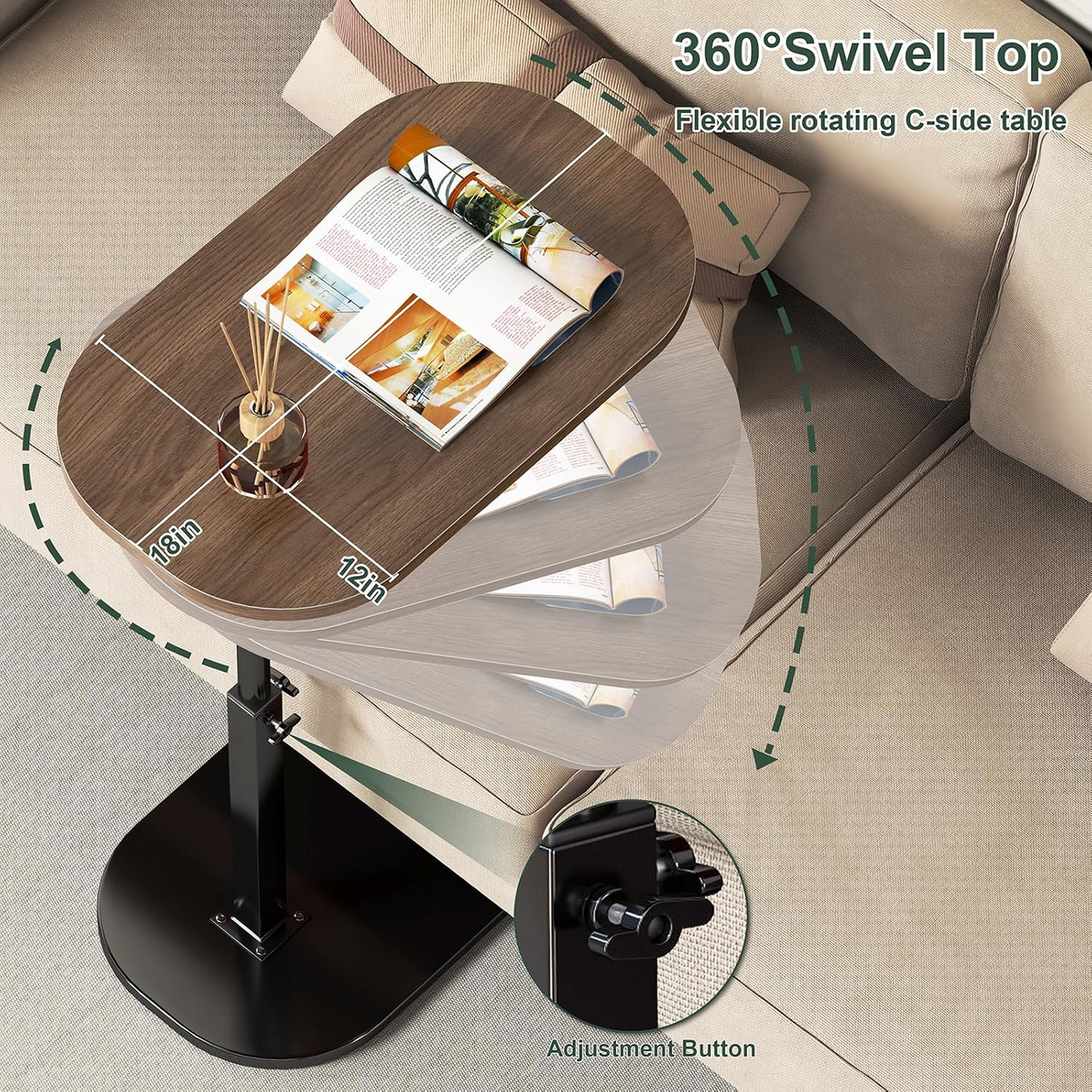 Wooden Round Coffee Table – Lightweight Living Room Table – image 4
