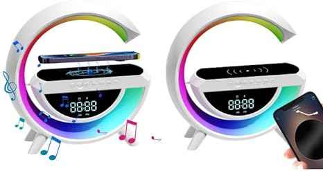 Digital Led Wireless Charger Speaker – packaging and contents