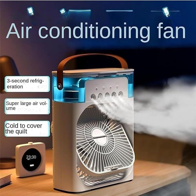 Cooling Fan With Ice – close-up