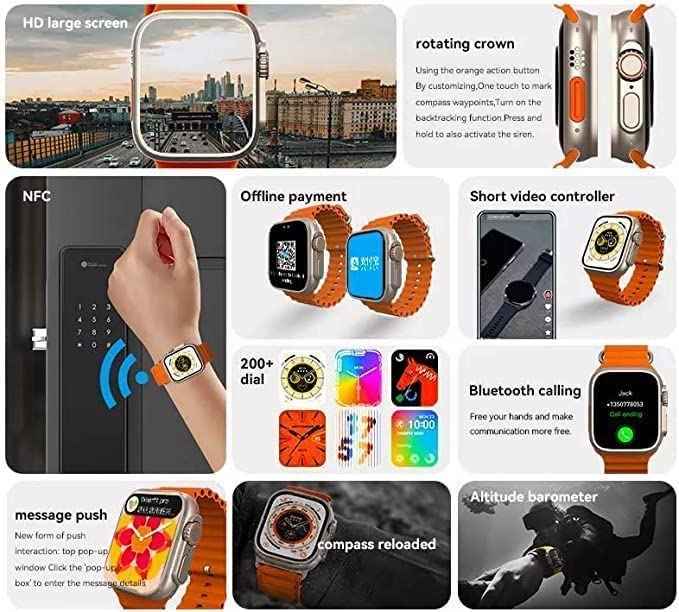 T800 Smartwatch 1.99 inch – alternate angle