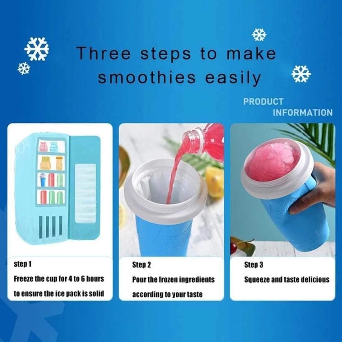 Frozen Magic Slushy Maker Squeeze Cup (كوب صنع السلاش السحري المجمّد بالضغط)
