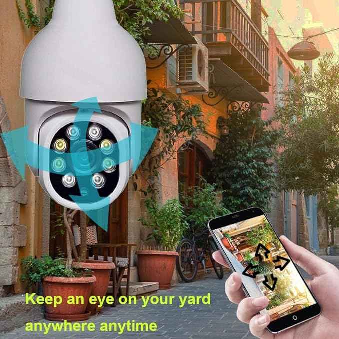 Security Camera with LED Lights – packaging and contents
