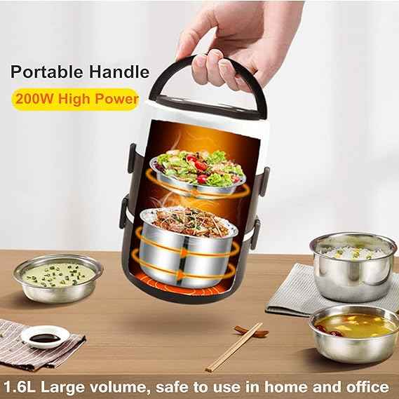 Electric Heating Lunch Box – in use