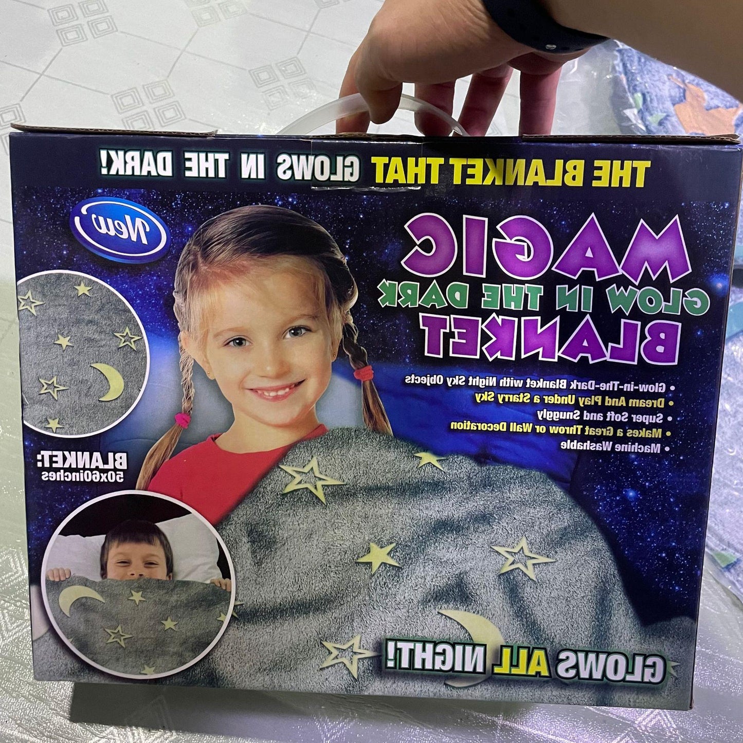 Glow in the Dark Blanket – in use