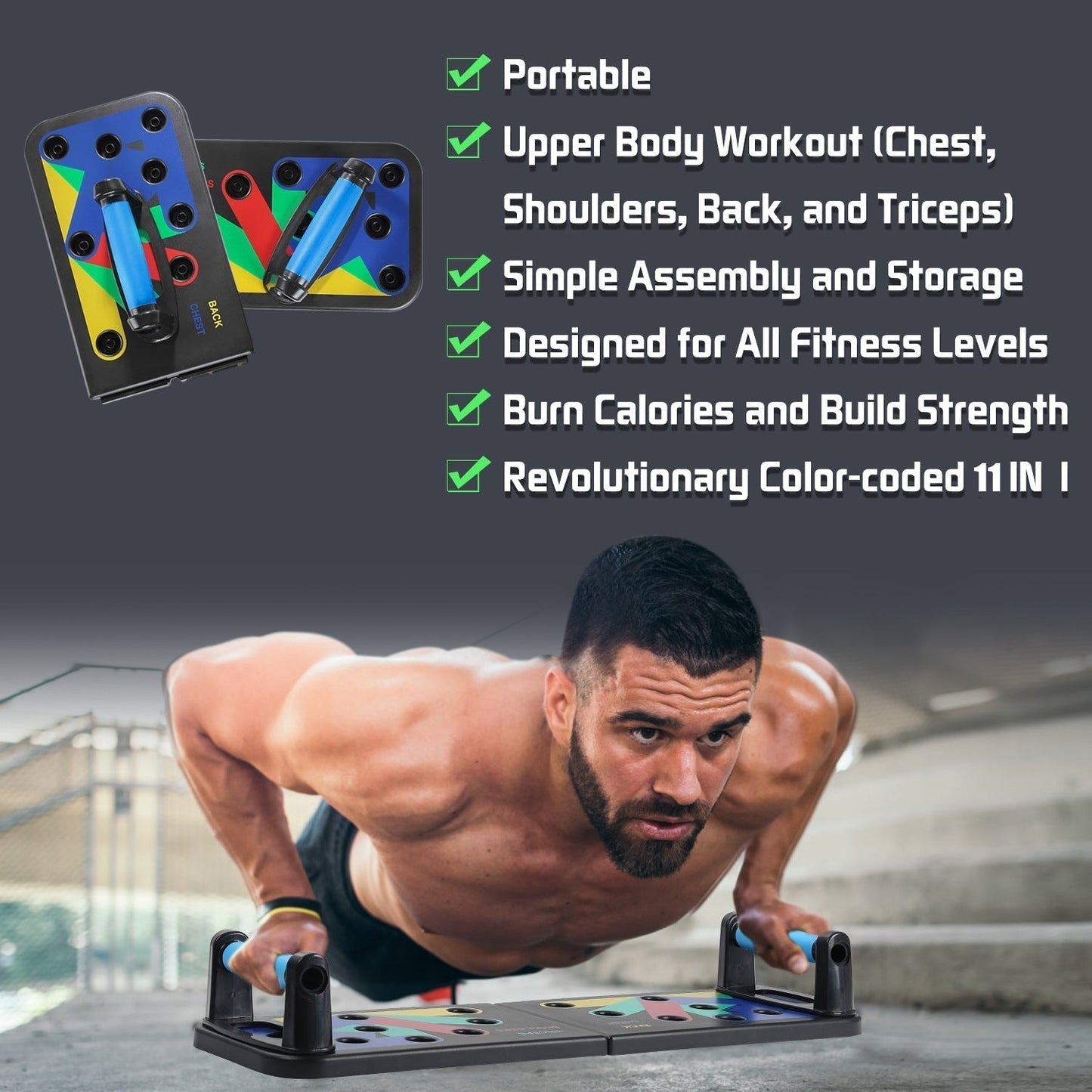 Push-Up Board – packaging and contents
