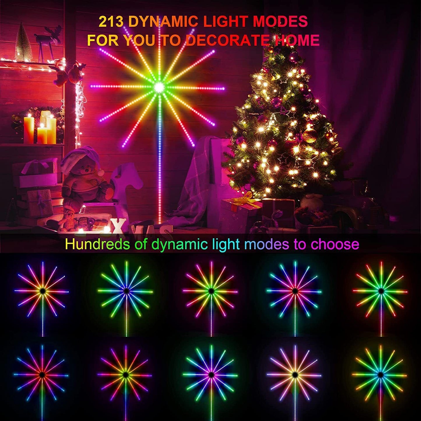 Smart Firework LED Lights – side view 2