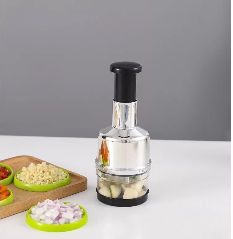Stainless Steel Clap Chopper – Garlic and Vegetable Cutter