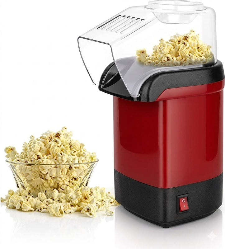 Mini Home Popcorn Maker with Measuring Cup and Removable Lid (آلة صنع الفشار المنزلية الصغيرة مع كوب قياس وغطاء قابل للإزالة)