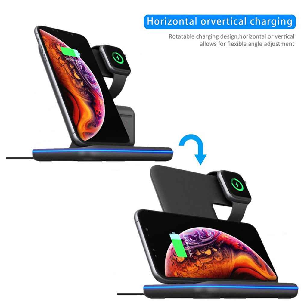 3-in-1 Wireless Charger Stand – in use