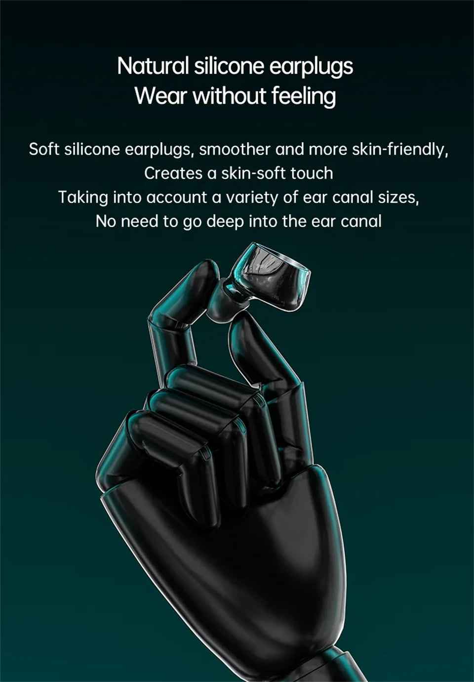M30 TWS Wireless Earphones – front view 2