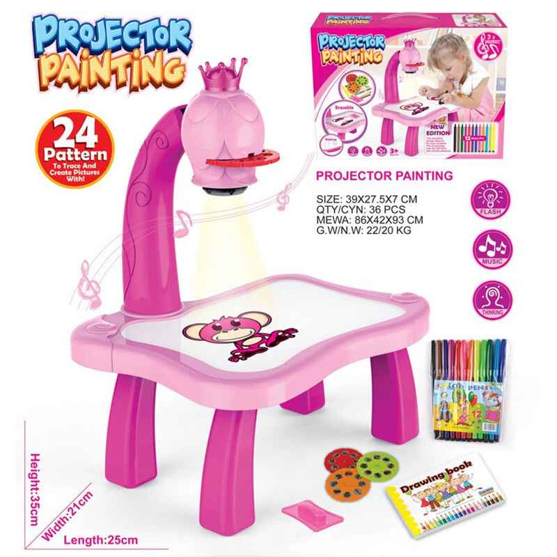 Kids Projector Drawing Table – front view 2