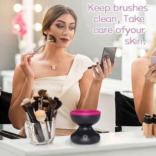 Mini electric makeup brush cleaner