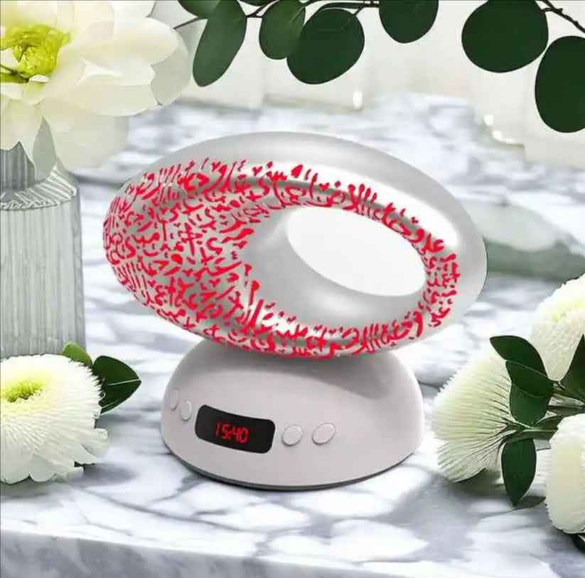 Portable Quran speaker for a home prayer corner