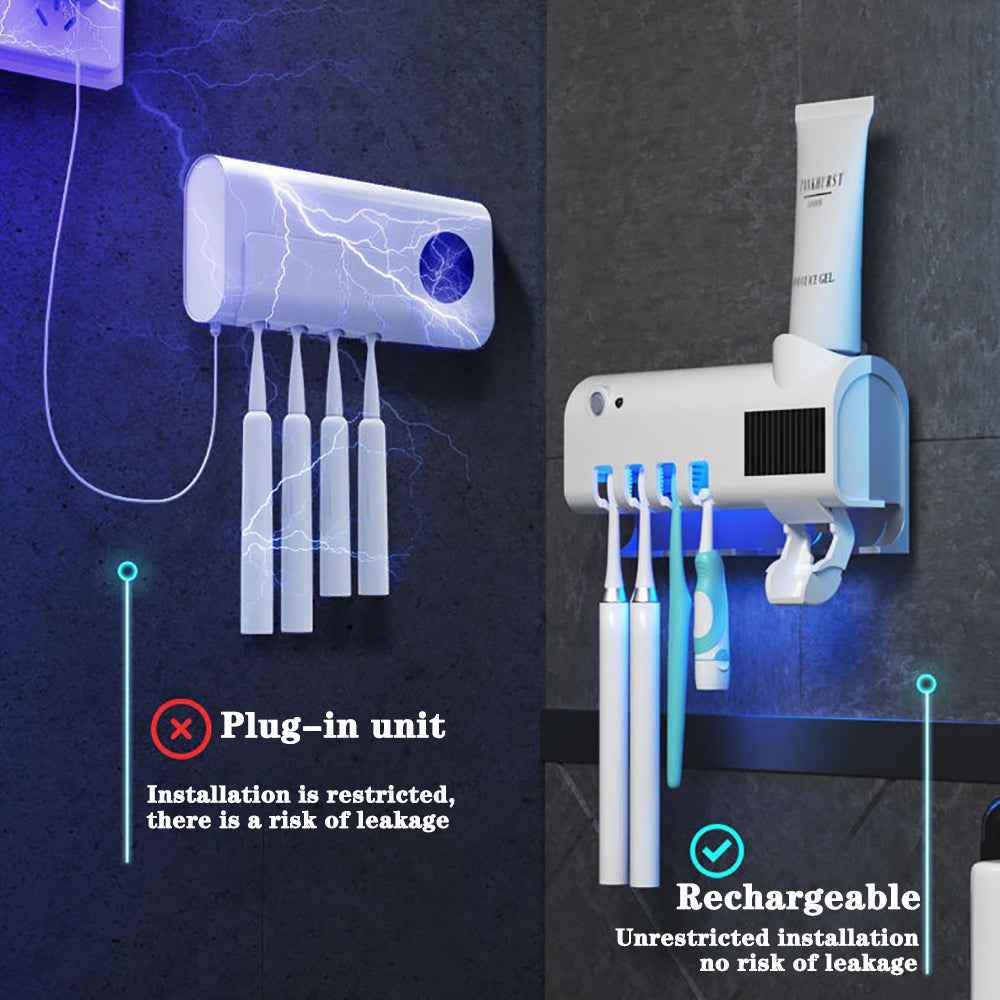 Multi-function toothbrush sterilizer holder