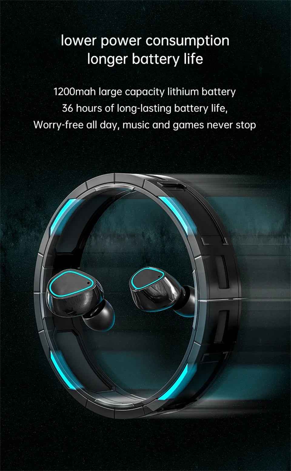 M30 TWS Wireless Earphones – close-up