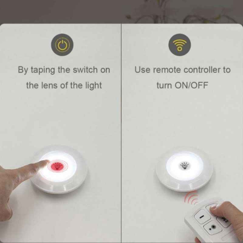 LED Light With Remote Control – packaging and contents