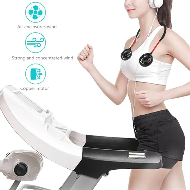 Cool breeze Neckflow Fan – in use