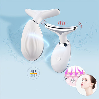LED Facial and Neck Massager – Rechargeable Vibration Beauty Device – image 1