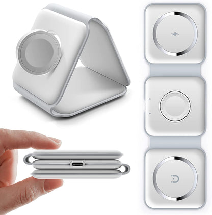3-in-1 Foldable Wireless Charging Pad – 15W Fast Charging Station – image 2