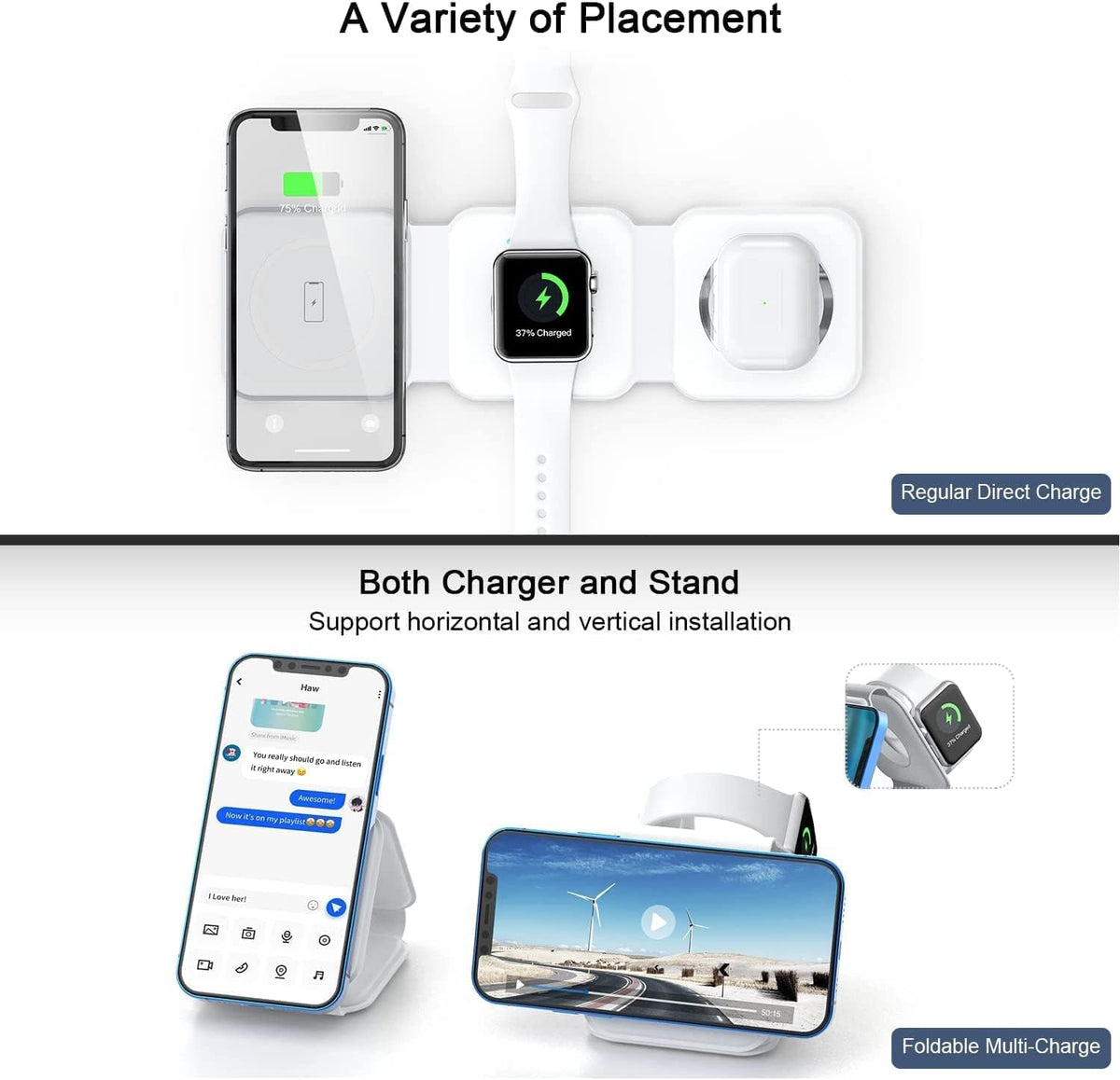 3-in-1 Foldable Wireless Charging Pad – 15W Fast Charging Station – image 7