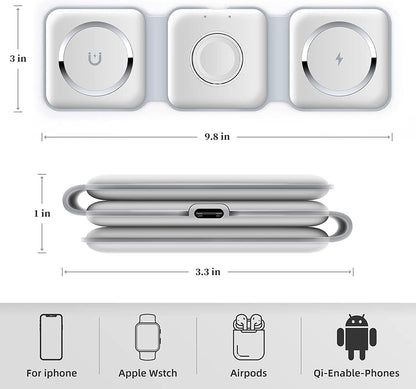 3-in-1 Foldable Wireless Charging Pad – 15W Fast Charging Station – image 8