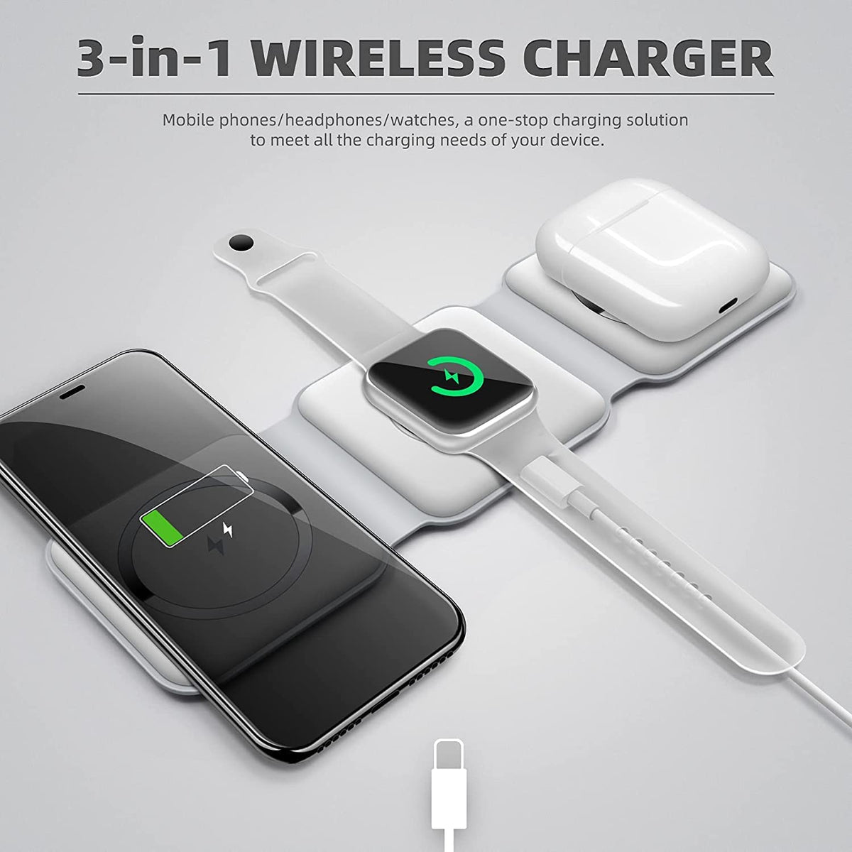 3-in-1 Foldable Wireless Charging Pad – 15W Fast Charging Station – image 6