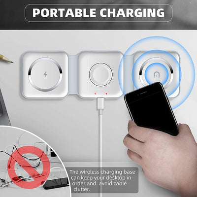 3-in-1 Foldable Wireless Charging Pad – 15W Fast Charging Station – image 1