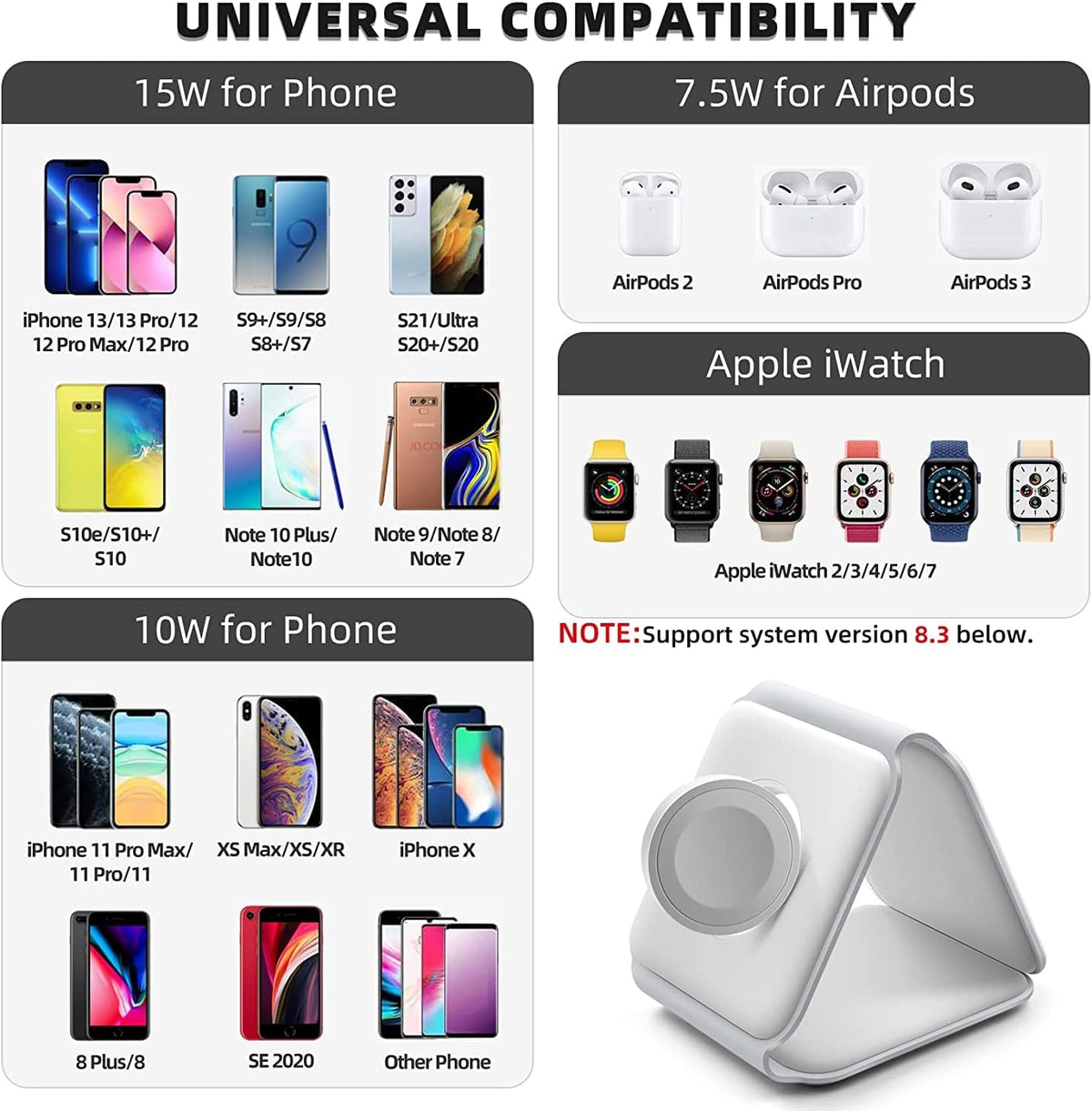 3-in-1 Foldable Wireless Charging Pad – 15W Fast Charging Station – image 4