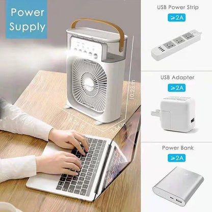 3-in-1 Mini Cooling Fan with Humidifier – USB Powered – image 4