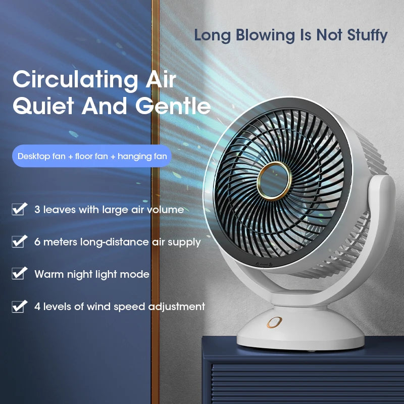 Fan mounted on wall