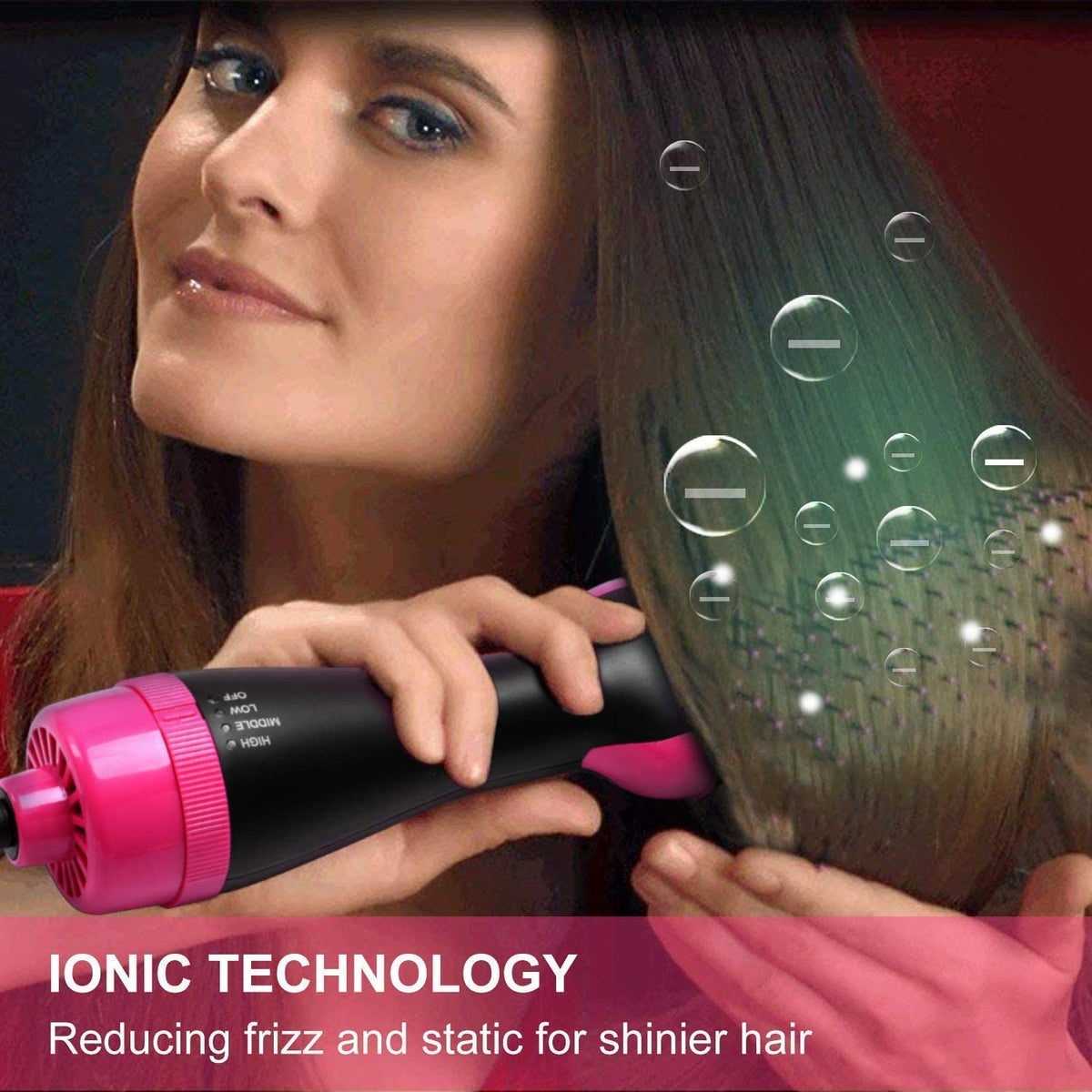 Hot Air Brush – 1000W Volumizer with Ionic Care – image 2