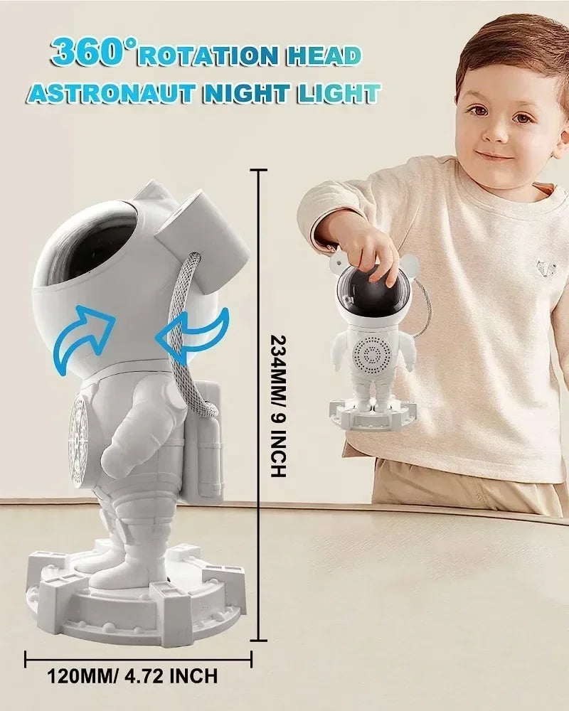 Astronaut projector in kids room