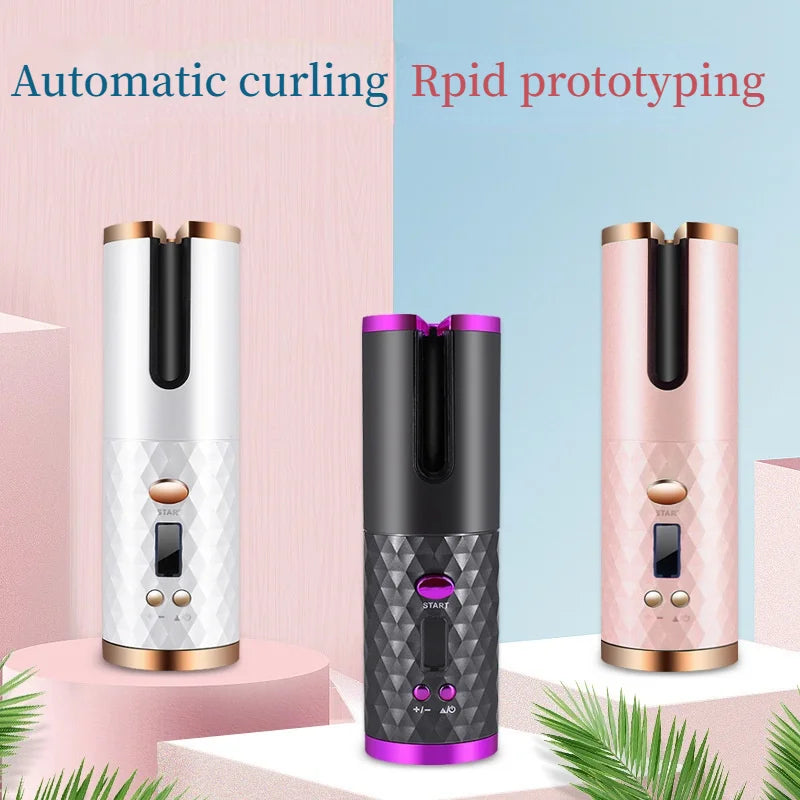 Cordless Automatic Hair Curler – USB Rechargeable, LED Display – image 1