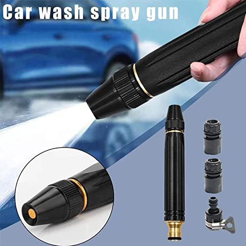Washing car with hose nozzle