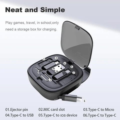 Retractable Charging Cable Kit – OTG Adapter, Card Slot and Phone Stand – image 4