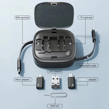 Retractable Charging Cable Kit – OTG Adapter, Card Slot and Phone Stand – image 6