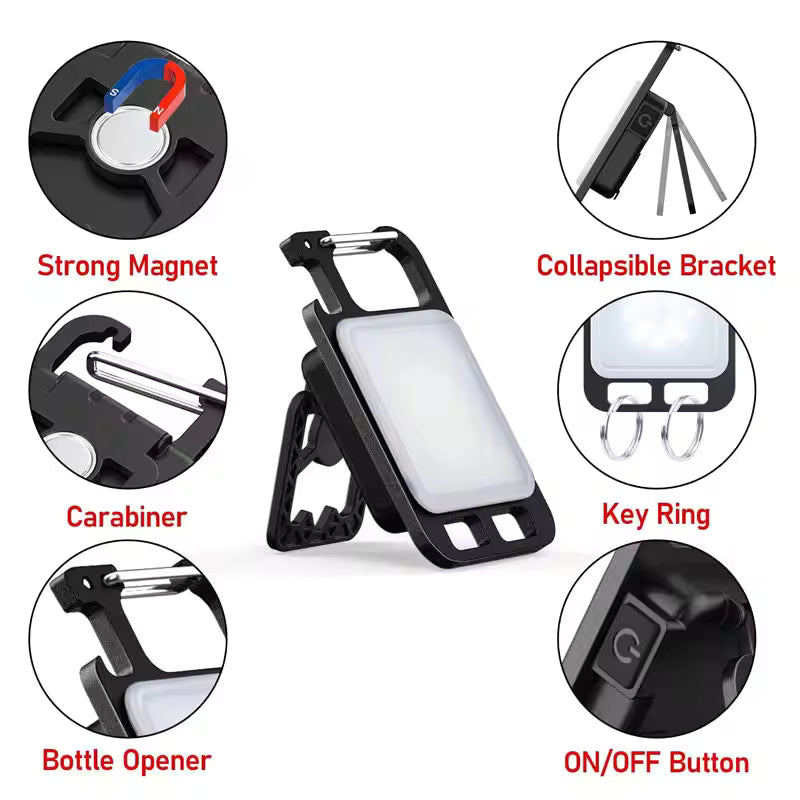 Rechargeable Mini Keychain Flashlight – 4 Light Modes – image 2
