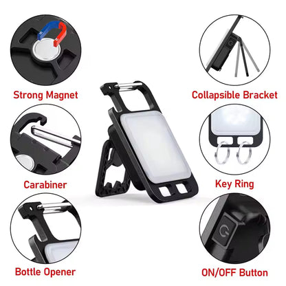 Rechargeable Mini Keychain Flashlight – 4 Light Modes – image 2