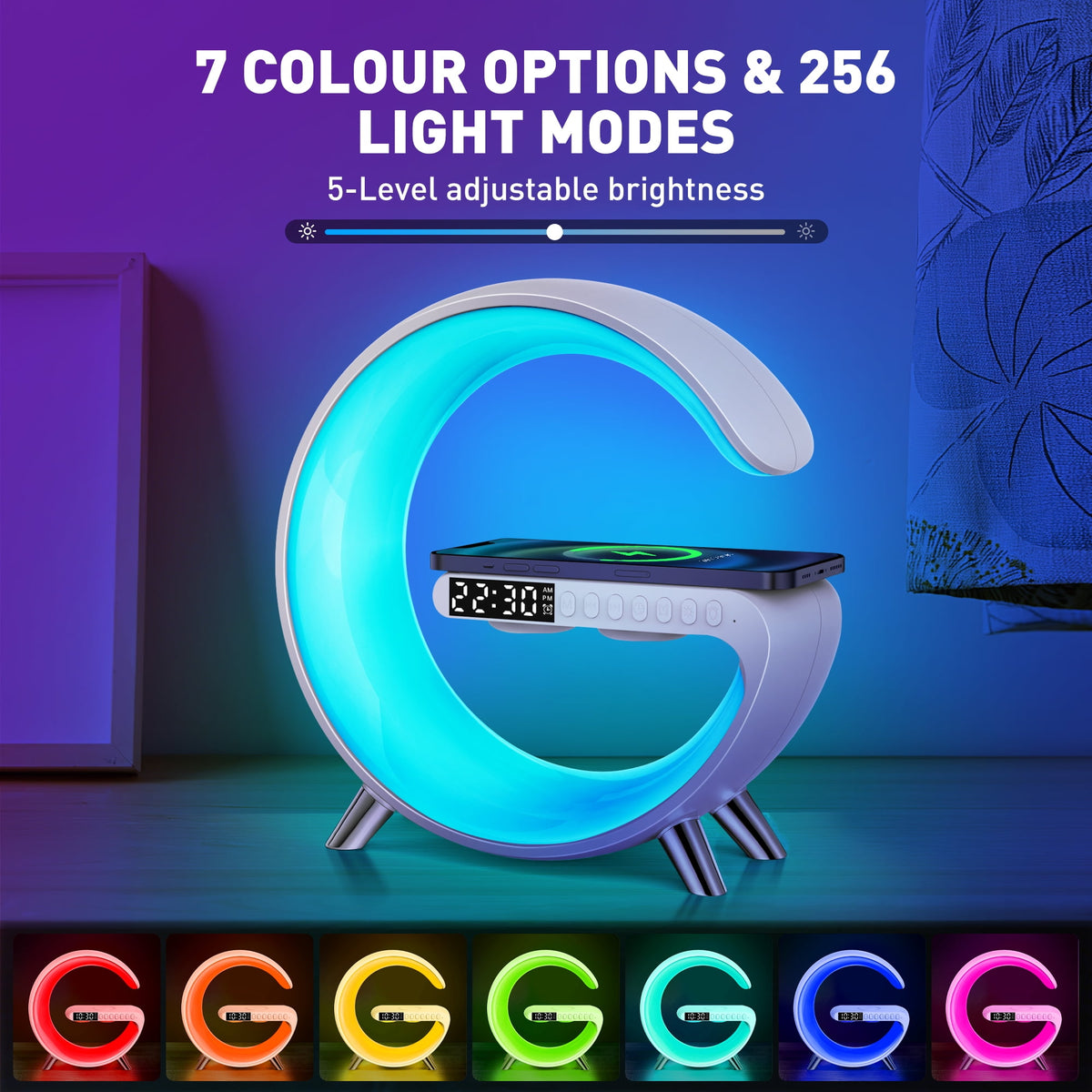 Clock lamp wireless charging phone