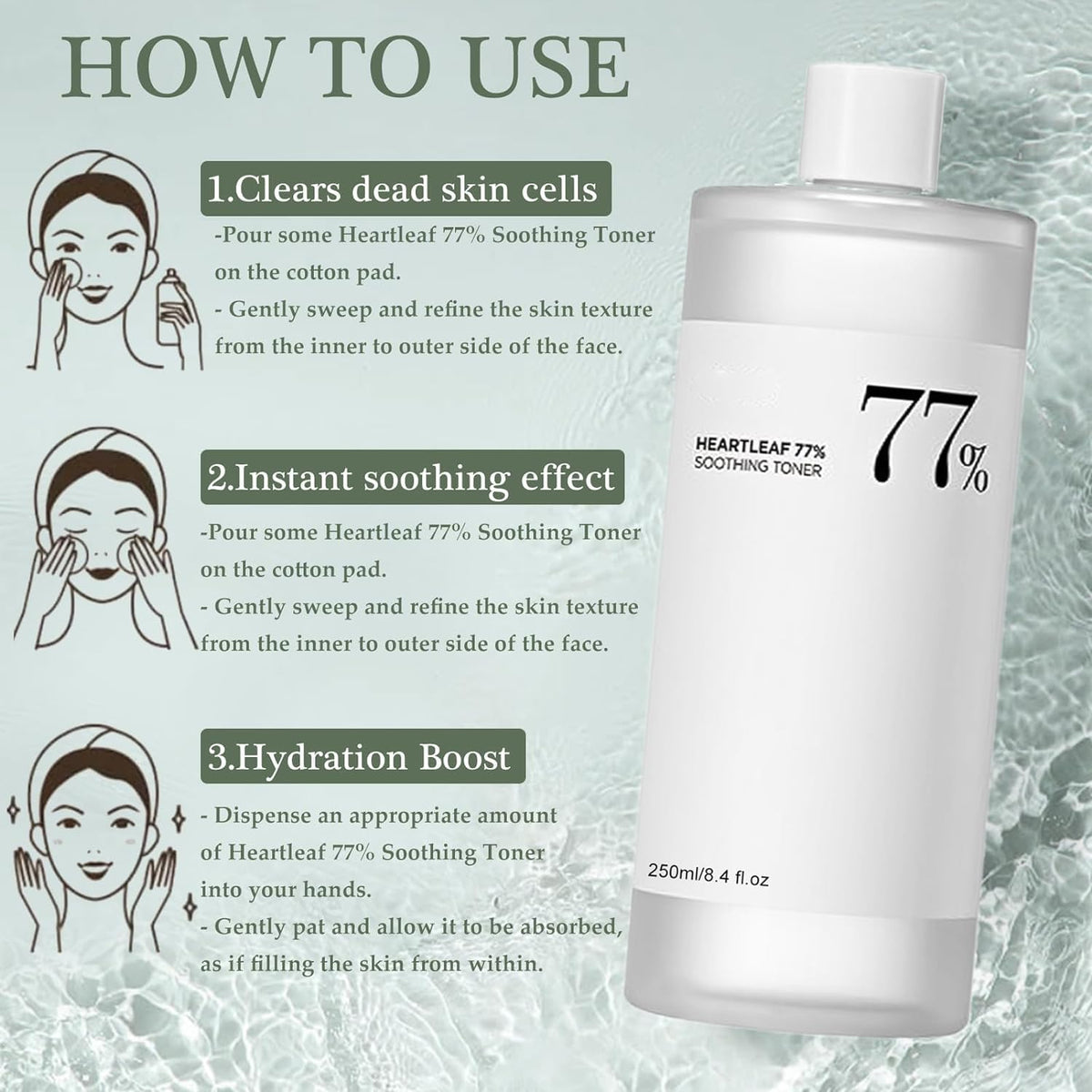 Heartleaf 77% Soothing Toner – 250ml – image 3