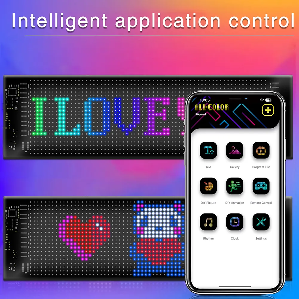 Flexible LED Car Display Screen – RGB, App and Remote Control – image 7