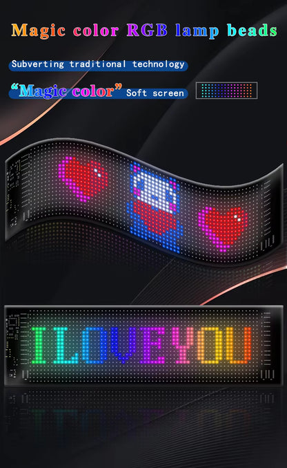 Flexible LED Car Display Screen – RGB, App and Remote Control – image 3