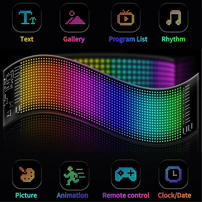 Flexible LED Car Display Screen – RGB, App and Remote Control – image 1