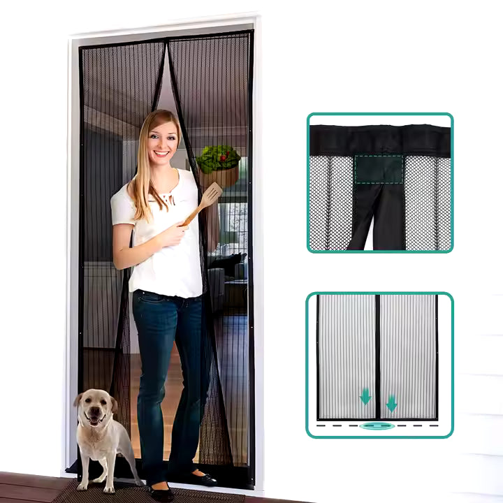 Magnetic Mesh Screen Door – 100 × 220 cm, No Drilling – image 1